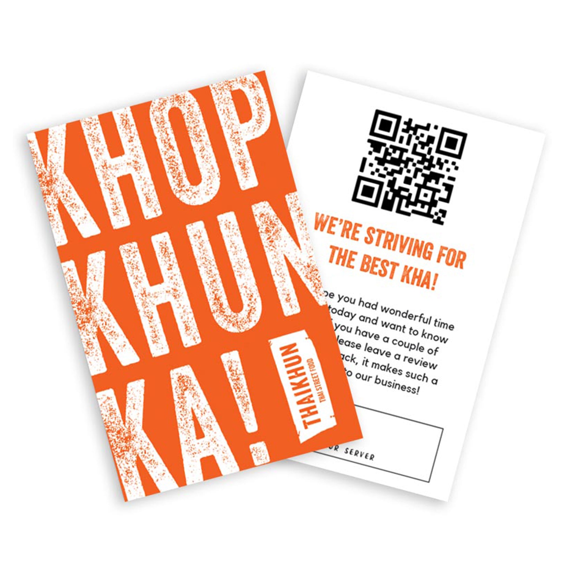 Thaikhun Feedback Card