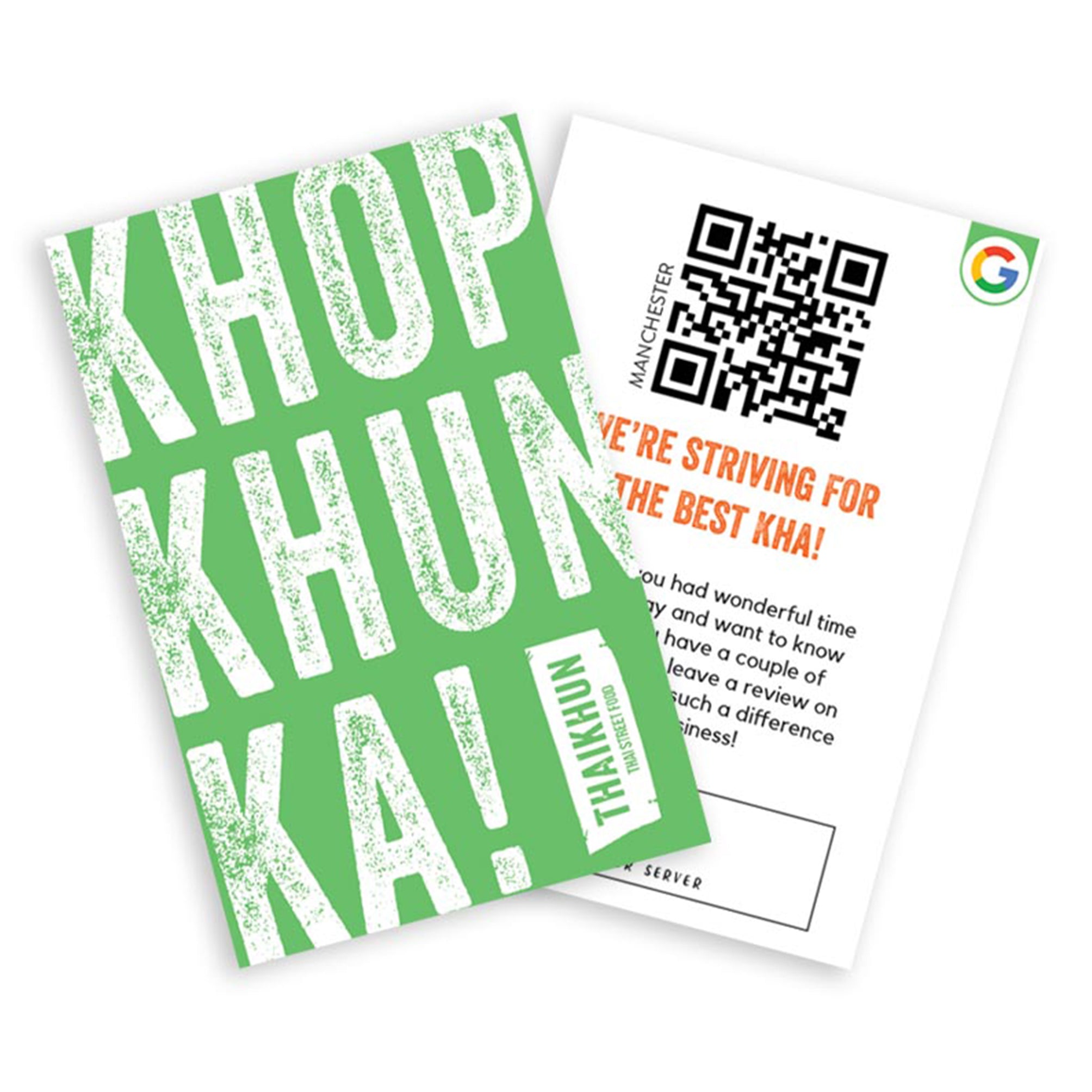 Thaikhun Google Review Cards
