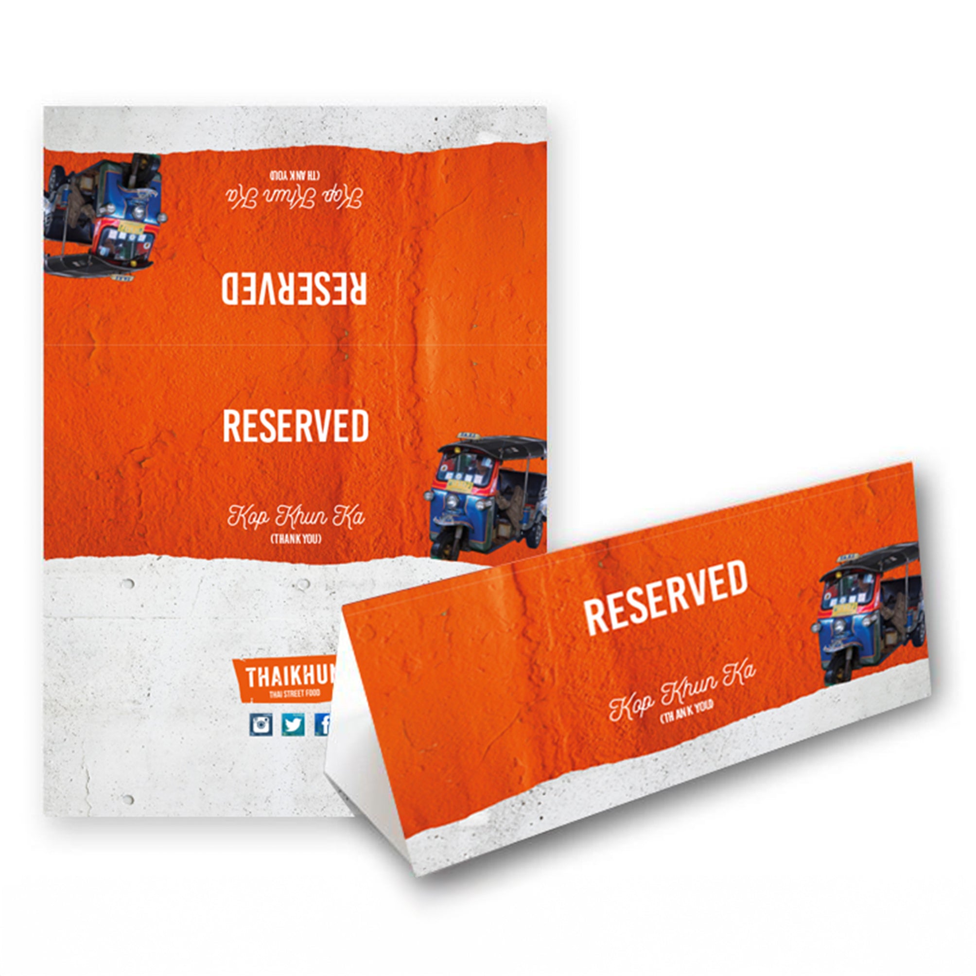 Thaikhun Reserved Tent Card