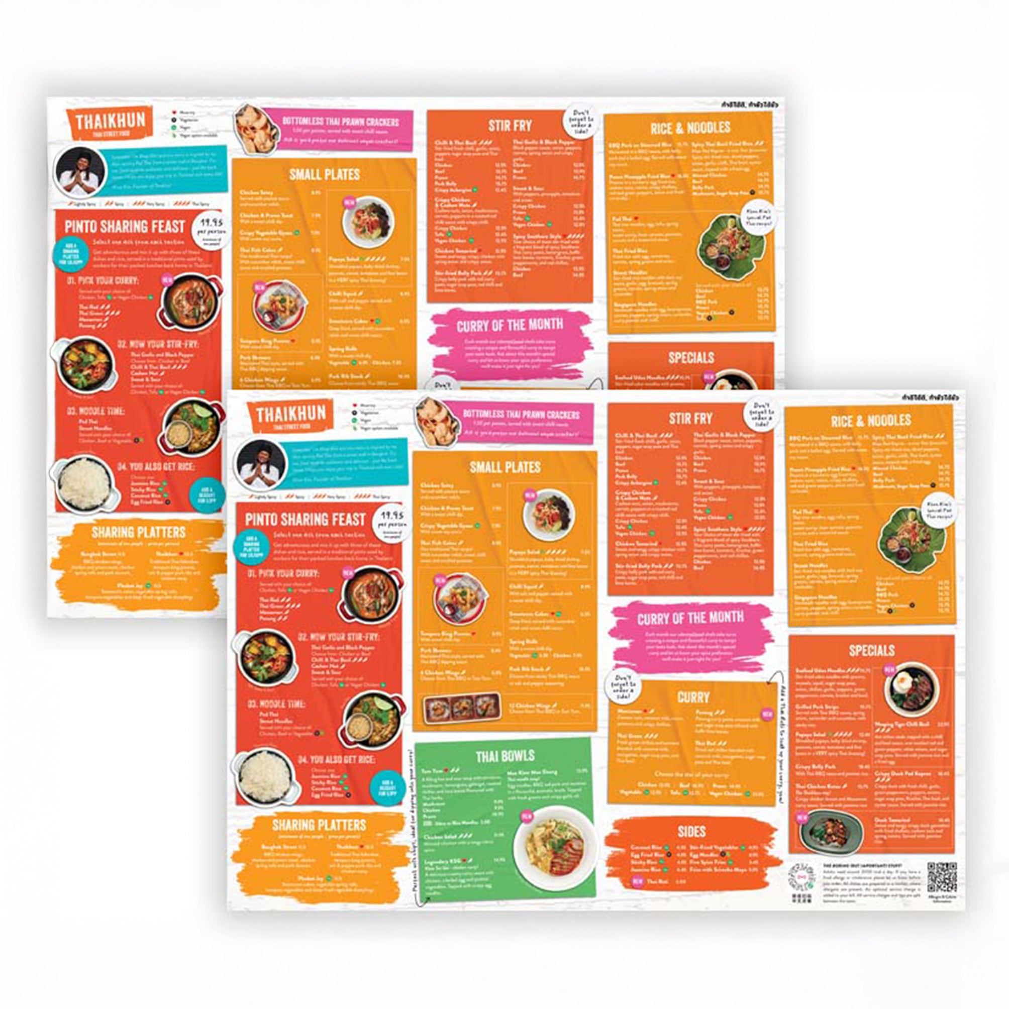 Thaikhun A3 Placemat Menu